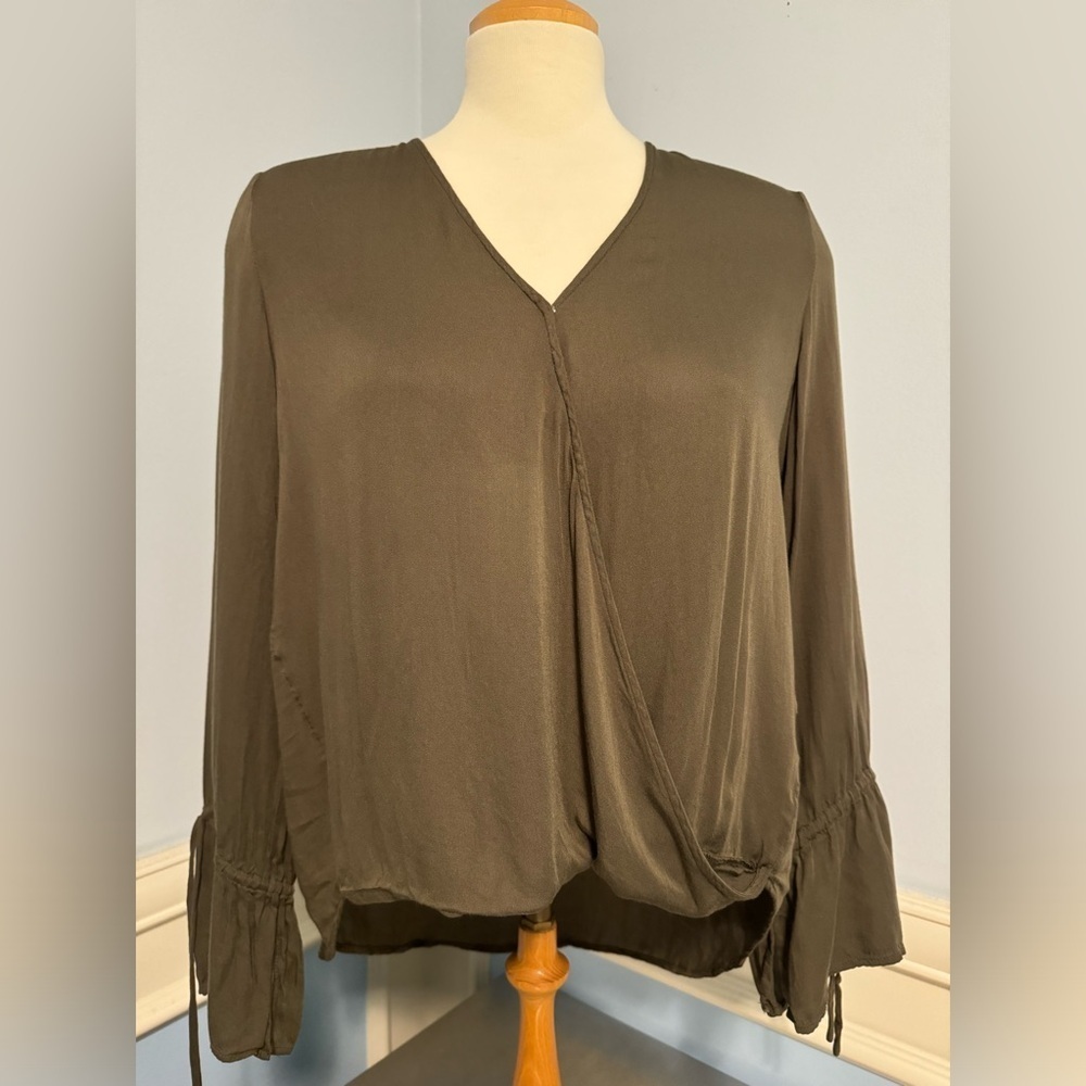 Mustard Seed - crossover long sleeve blouse